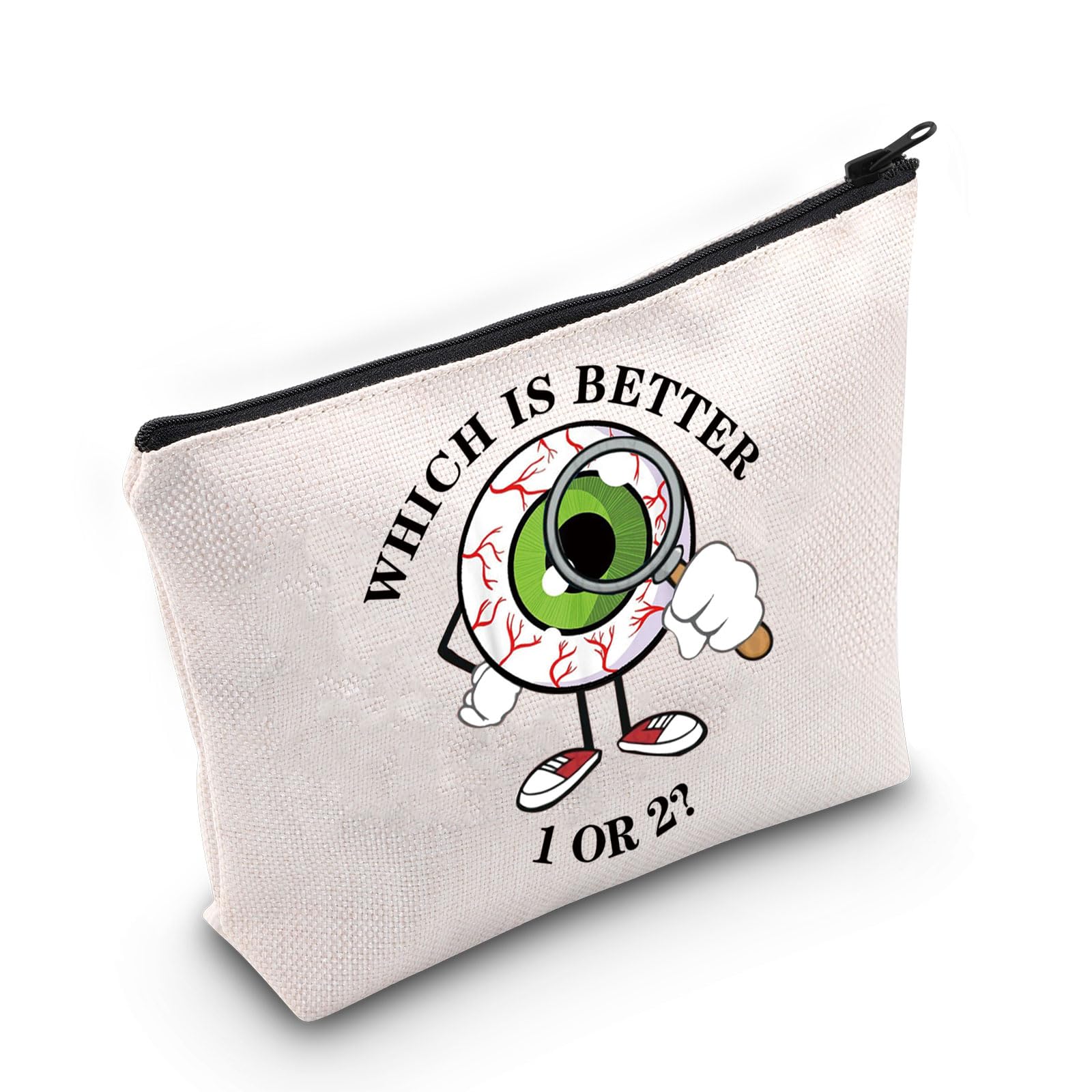 GzrlyfOptometry Makeup Bag Ophthalmology Gift Optometry Graduation Gifts Optician Gift Eye Doctor Cosmetic Bag (WHICH IS BETTER 1 OR 2)