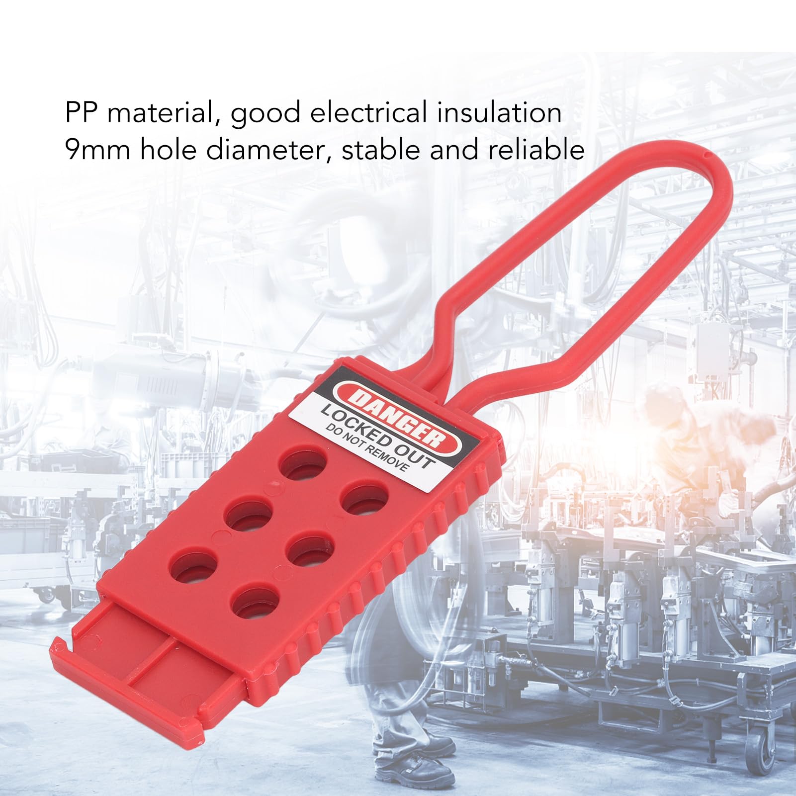 3 Pack Lock Out Tag Out Hasp, Lockout Padlock Hasp Lockout Hasp with 6 Holes Interlock for Maintenance Tagout Shutdown