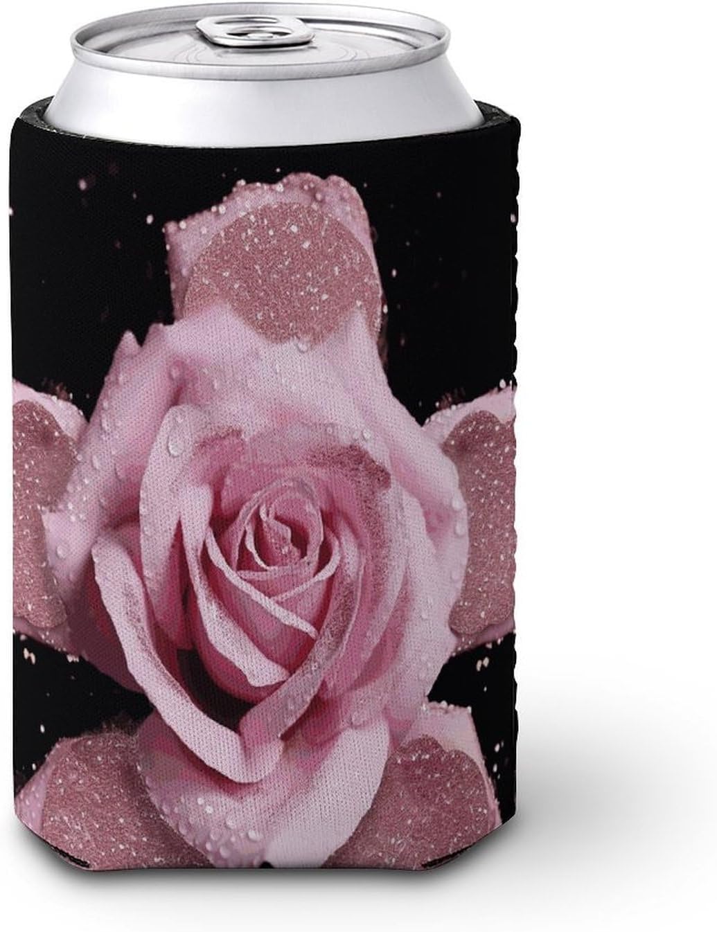 Glitter Rose Reusable Insulator Sleeve for Iced Hot Drink
