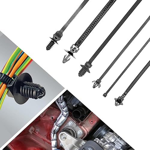 Miniatura 7 de ZHUBANG Auto Clips - Juego universal de 145 piezas de repuesto para arnés de cables de automóvil, contiene 11 tamaños diferentes de piezas de