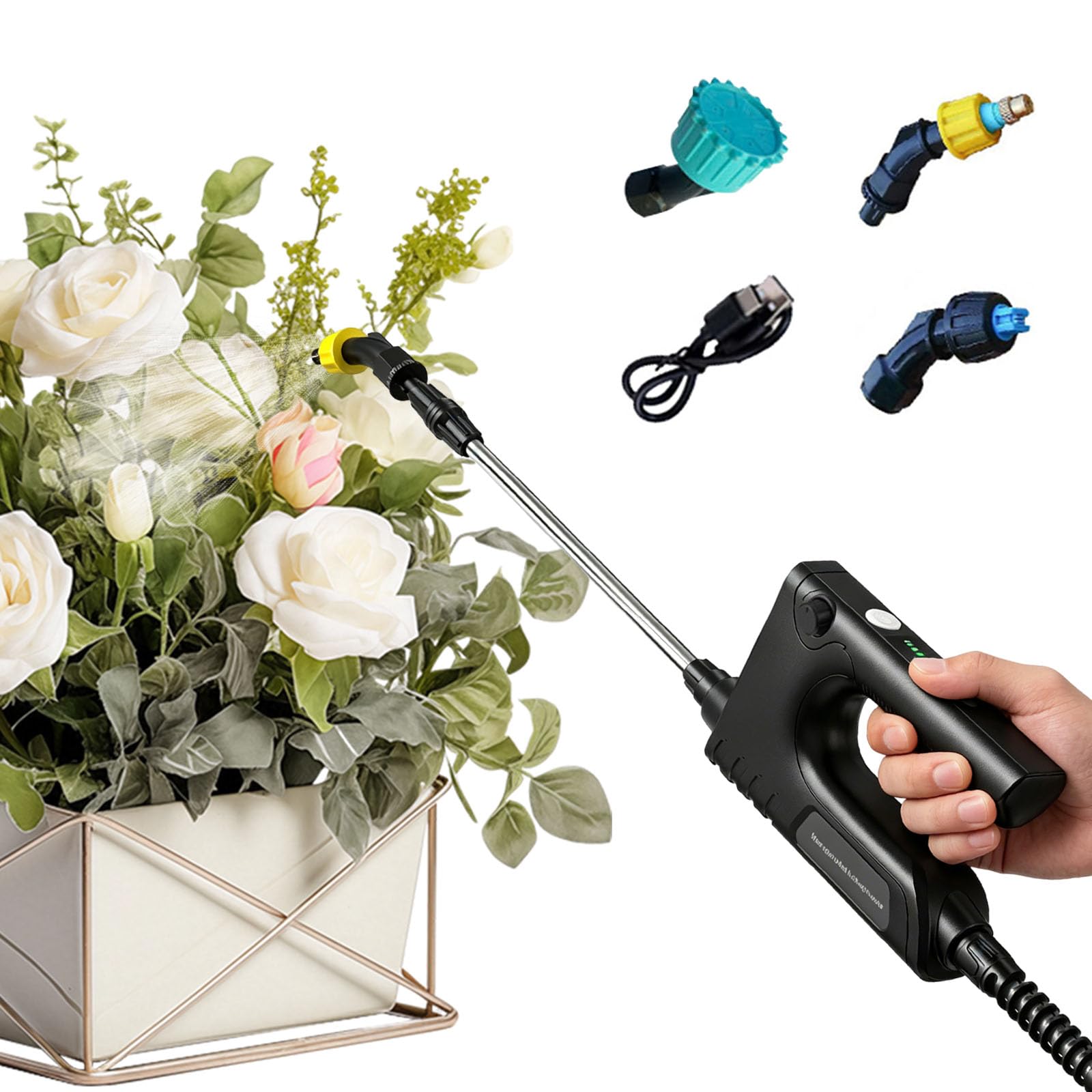 Pulvérisateur électrique de jardin à batterie 7,4 V pour arrosage précis