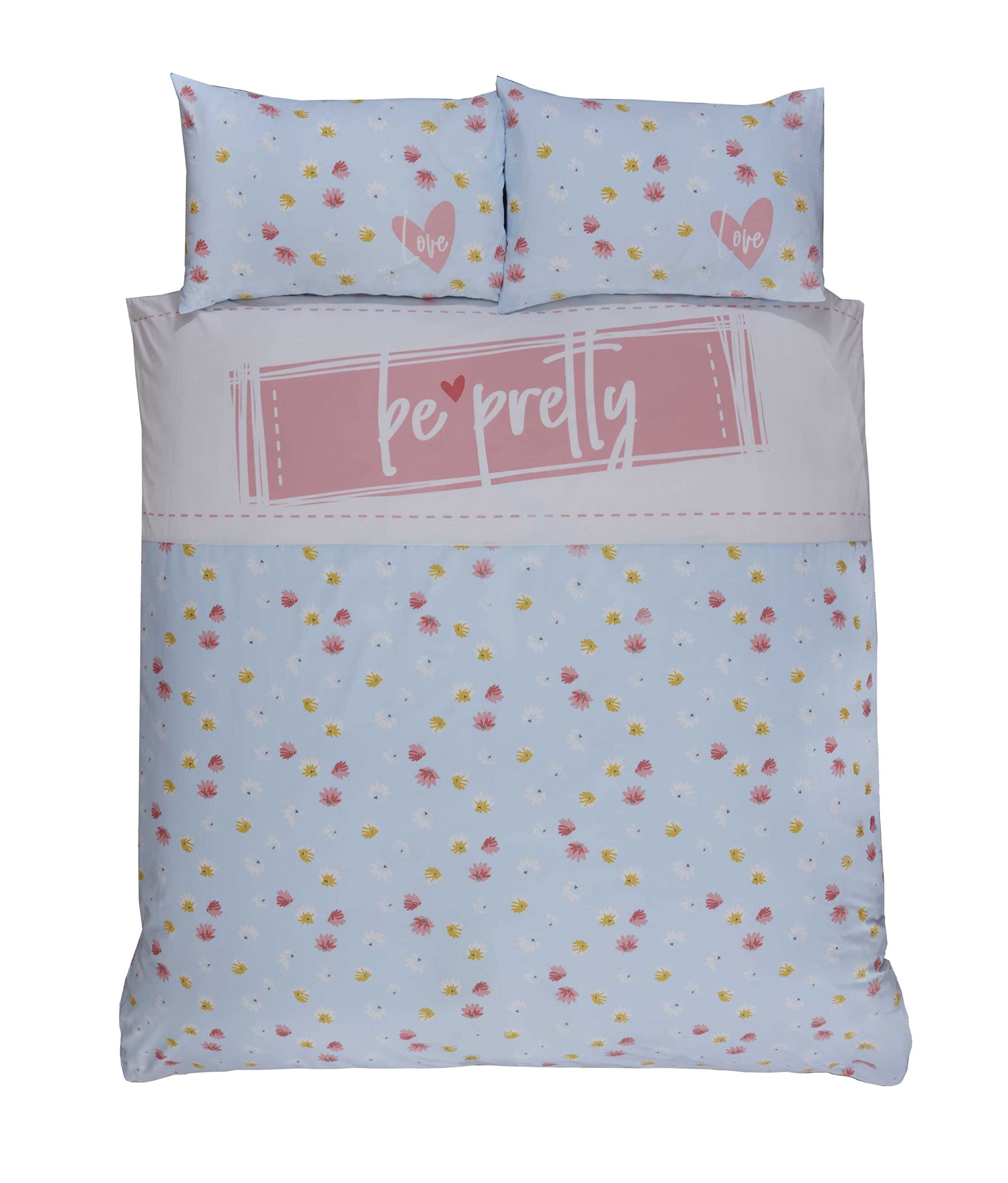 Rapport Home Chic Reversible Double Duvet Cover Set Be Pretty Elegant Double Bedding Set