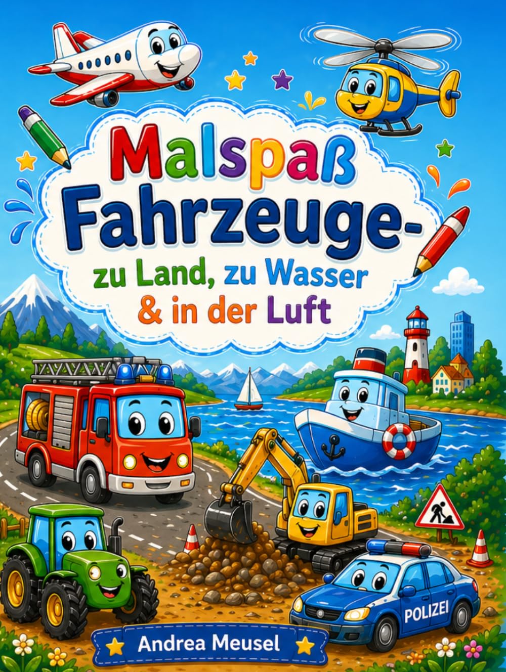 Malspaß Fahrzeuge - zu Land, zu Wasser & in der Luft (Die Welt zum Ausmalen)
