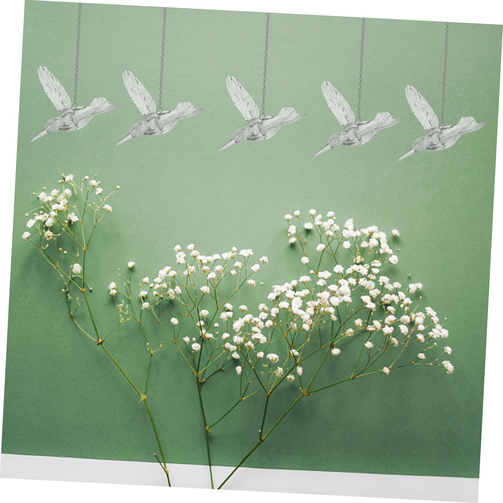 Ipetboom 20 Pezzi Decorazioni Uccelli Trasparenti Appesi per Decorazione Matrimonio e Feste e Giardino Facili da e Resistenti