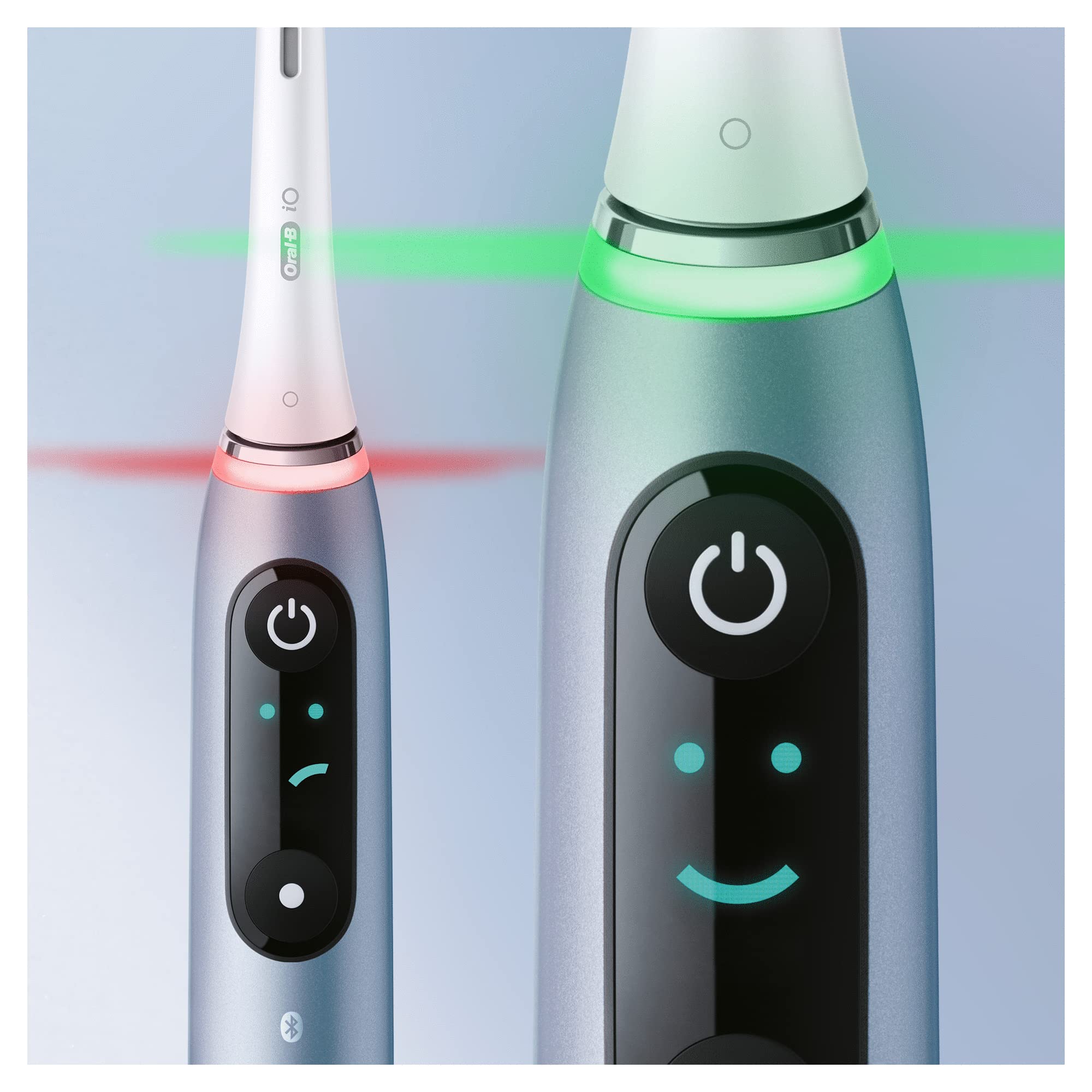 Oral-B Cepillo de dientes eléctrico iO Serie 9, edición especial, se conecta a la aplicación móvil Oral-B, con tecnología magnética iO, estuche de viaje con función de carga, bolsa de cosméticos, azul