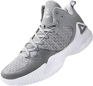 PEAK High Top Mens Basketball Shoes Streetball Master Breathable Outdoor Sneakers Cushioning Shoes for Fitness