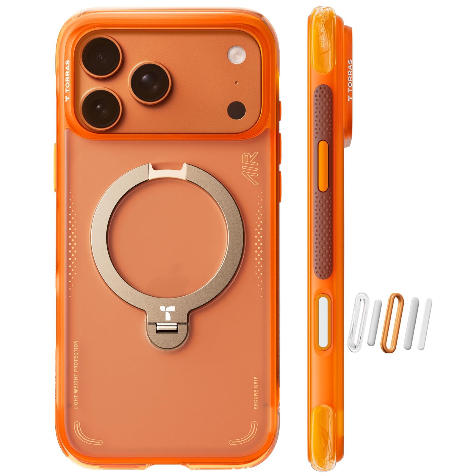 TORRAS iPhone 17 Pro用 スタンドケース Q3 Air TORRAS Ostand Q3 Air Original for iPhone 17 Pro Case, 360