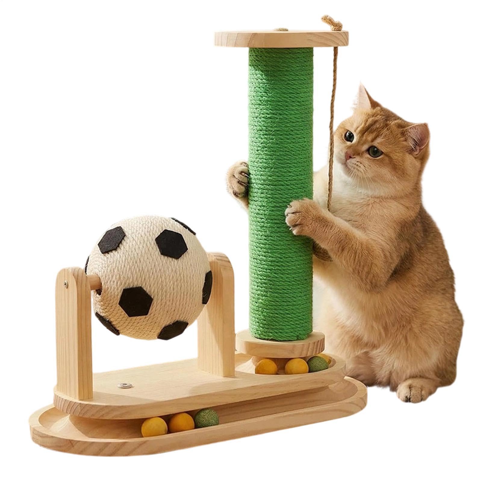 Grattatoi Per Gatti D'Interno Tiragraffi Verticale Interattivo In Legno Con | Giocattoli Stimolanti Per Gatti Uso casa interni/esterni giochi addestramento e a terra simulazione cac
