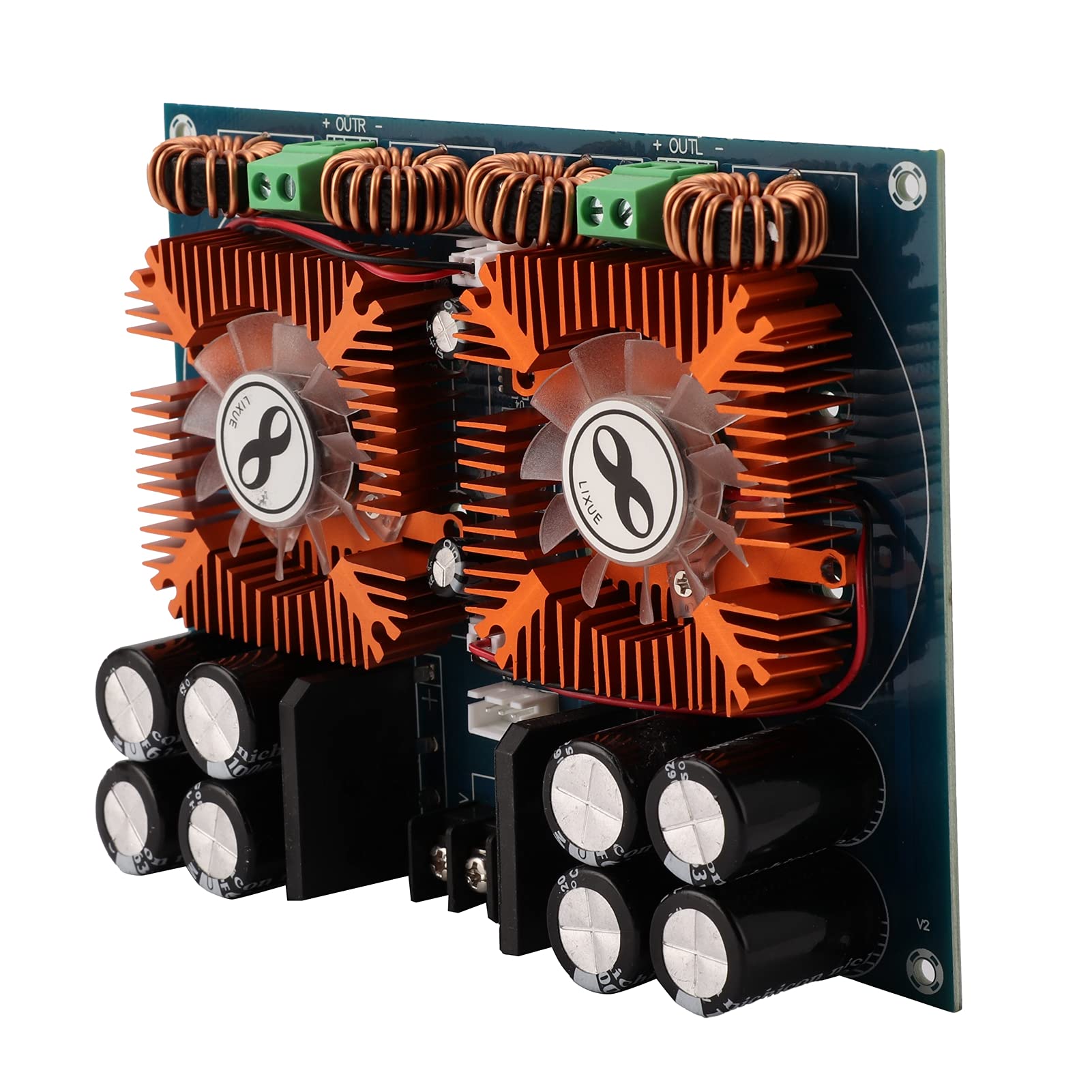 Hyuduo Płytka Wzmacniacza Mocy PCB Moduł Wzmacniacza Cyfrowego XH M254 2 Kanały 2 X 420 W AC24V Płyta Audio do Domowego Sprzętu Audio Naprawa i Aktualizacja Głośników