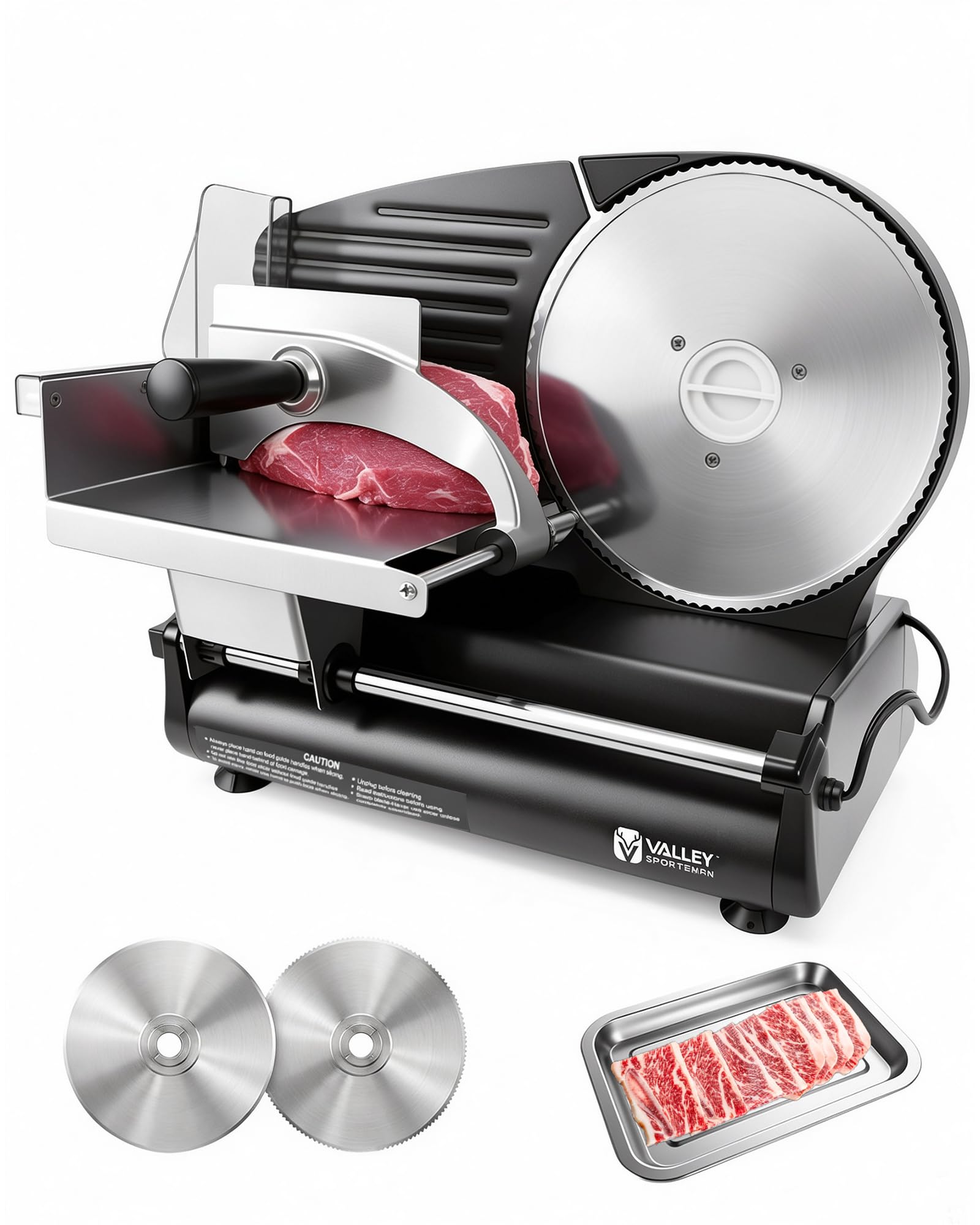 Electric Meat Slicer Machine for Home, 8.7" Deli Food Slicer