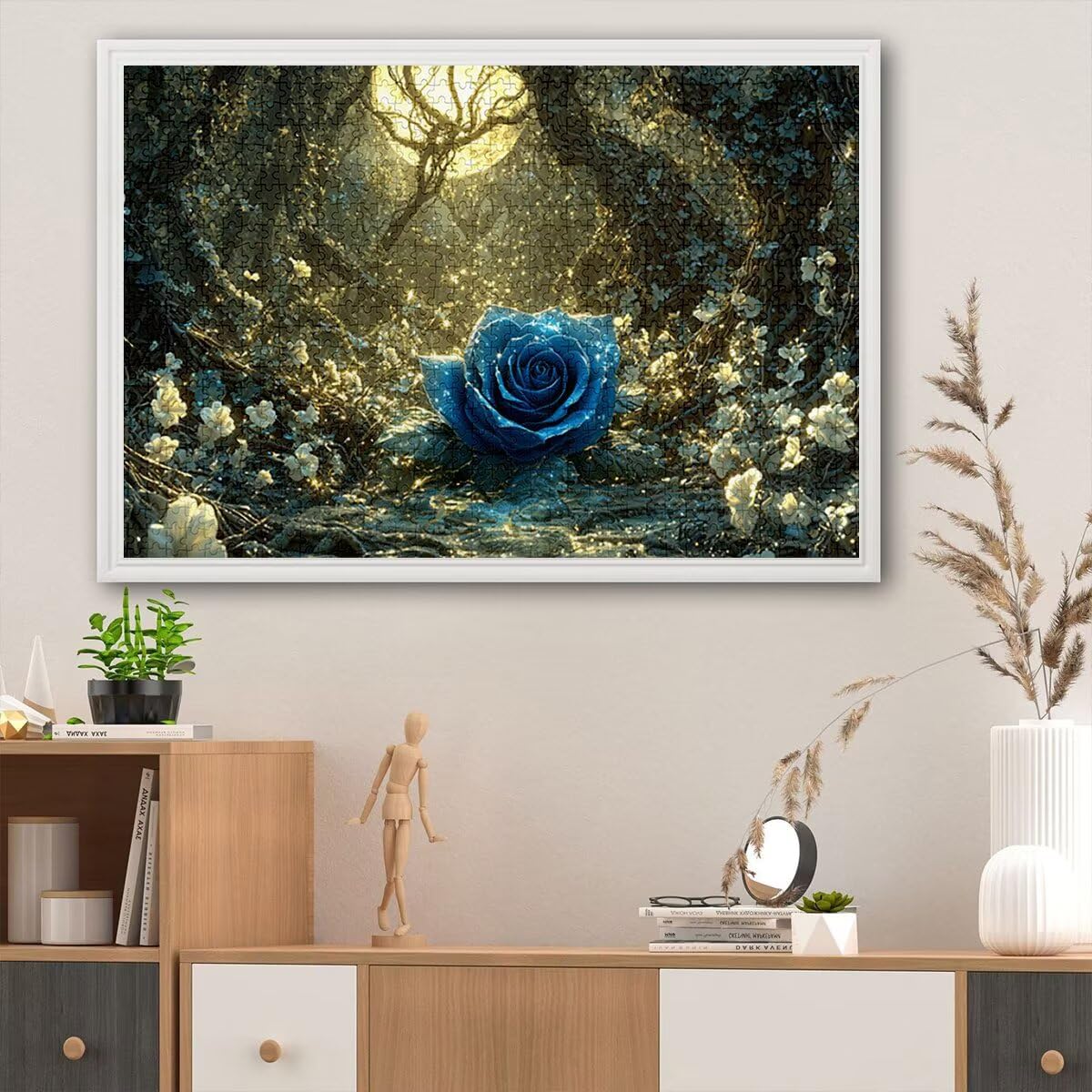 Puzzle 1500 sztuk las dla dorosłych, puzzle 1500 sztuk drewna, DIY drewniane puzzle dla dorosłych, wyzwanie puzzle dla całej rodziny, prezenty dla kobiet i mężczyzn, Motyw: kwiat S-2