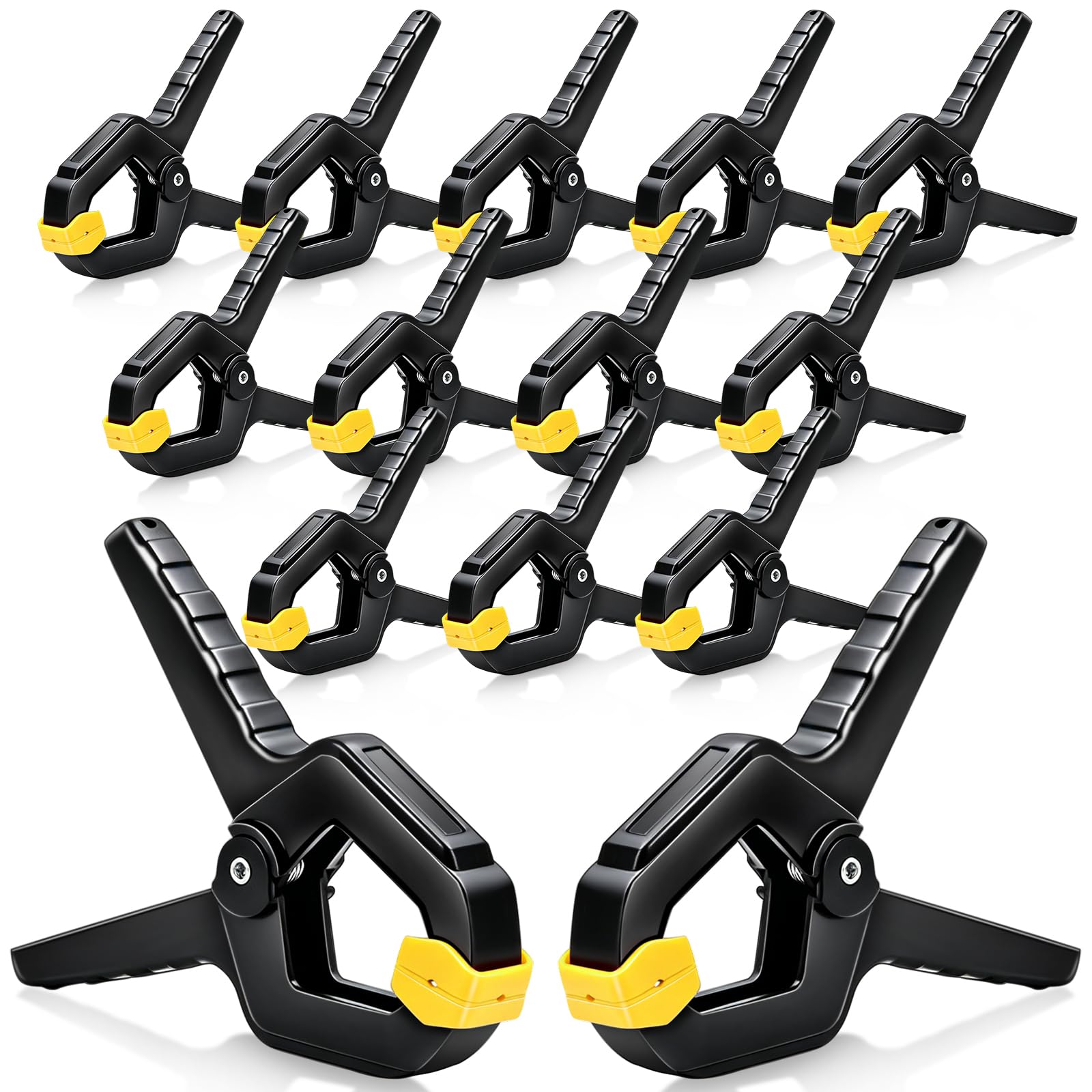 Photo 1 of 14 Pack Spring Clamps, 3.5 inch Heavy Duty Clips Plastic Spring Clip, Backdrop Clips Balloon Arch Clip Hanging Clamp Wood Clamps for Woodworking, Tarp, Crafts, Small Clamp for Backdrop Stand, Home