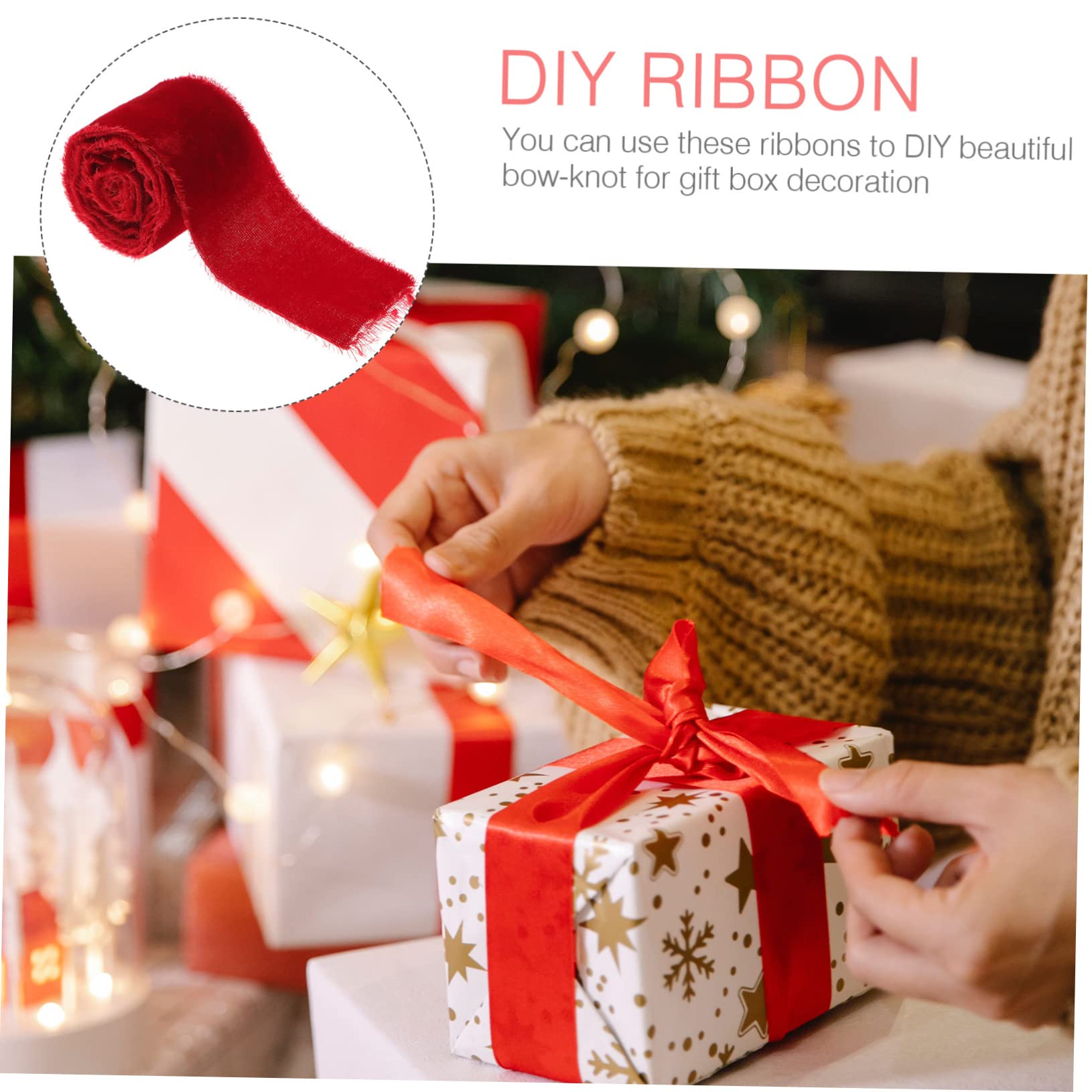 Abaodam 9rollen Handgerissene Samtbänder Dekorative Hochzeitsbänder Für Diy Partydekoration Pro Festliche Atmosphäre Für Hochzeiten Feiern