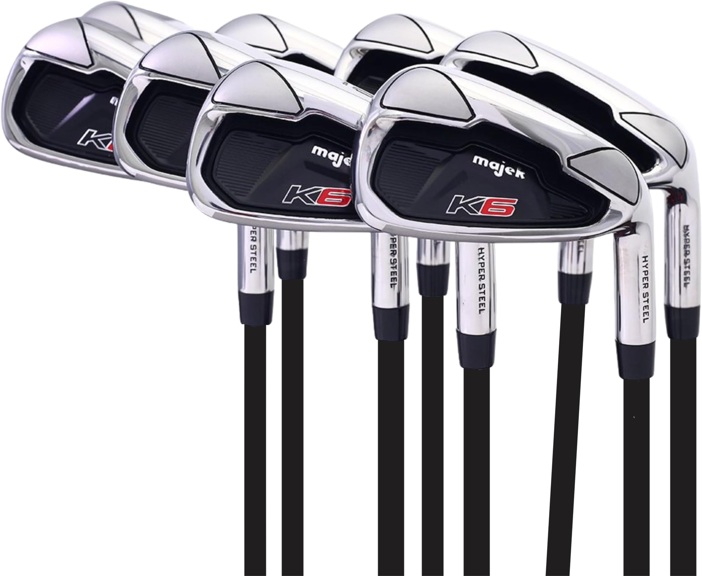 Majek K6 Iron Set Senior Men's Complete 8-Piece Iron Set (4-PW, SW) Right Handed Senior Flex A Flex Club