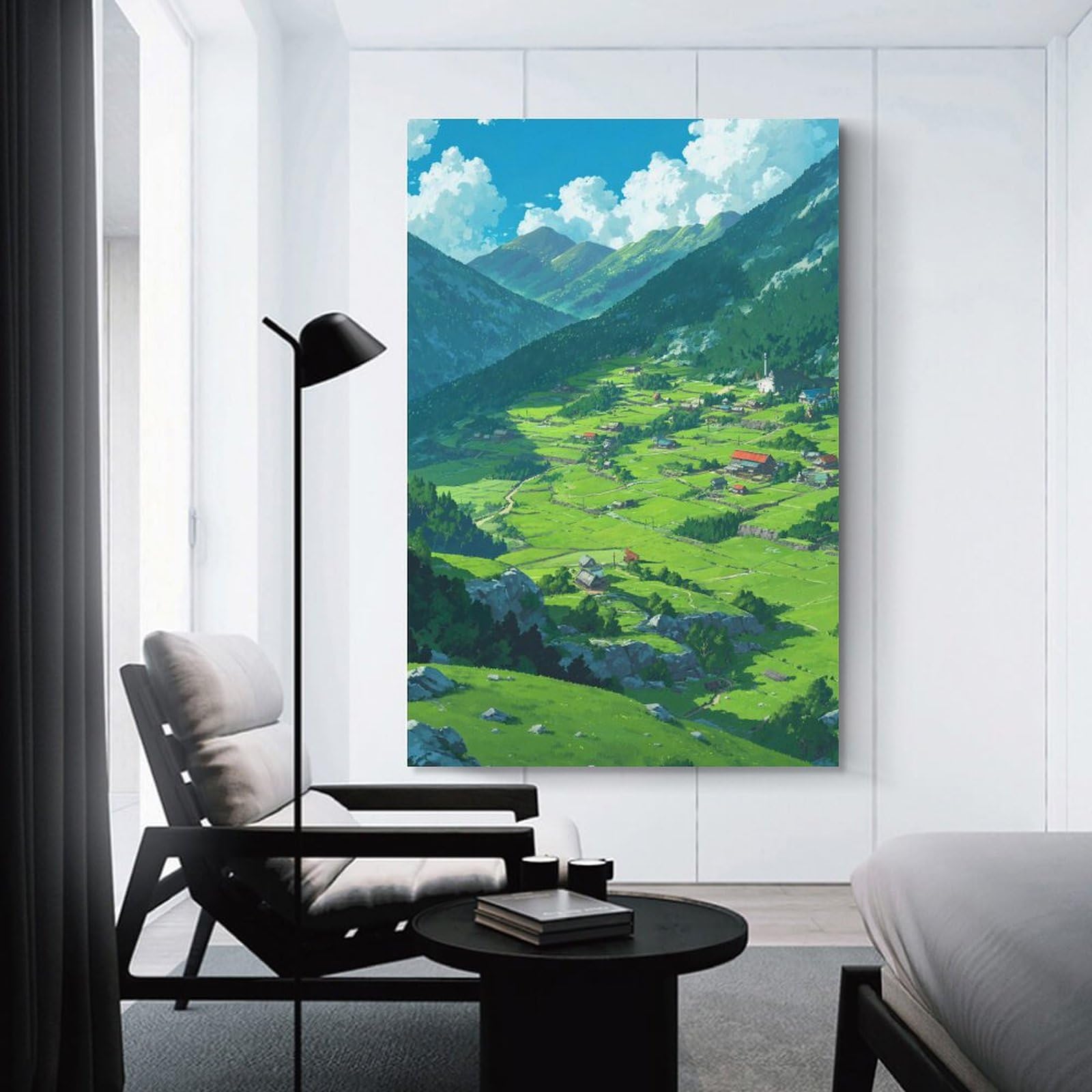 Amazon.co.jp: ポスター 山 自然 風水 絵 山の絵 緑の絵 玄関 開運