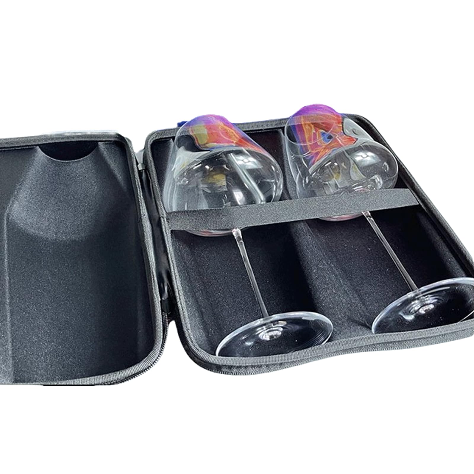 Sac de voyage pour verres à vin à coque rigide, housse de protection pour verres à vin rouge et anti-chute, anti-poussière, étui de transport sûr pour verres à vin rouge