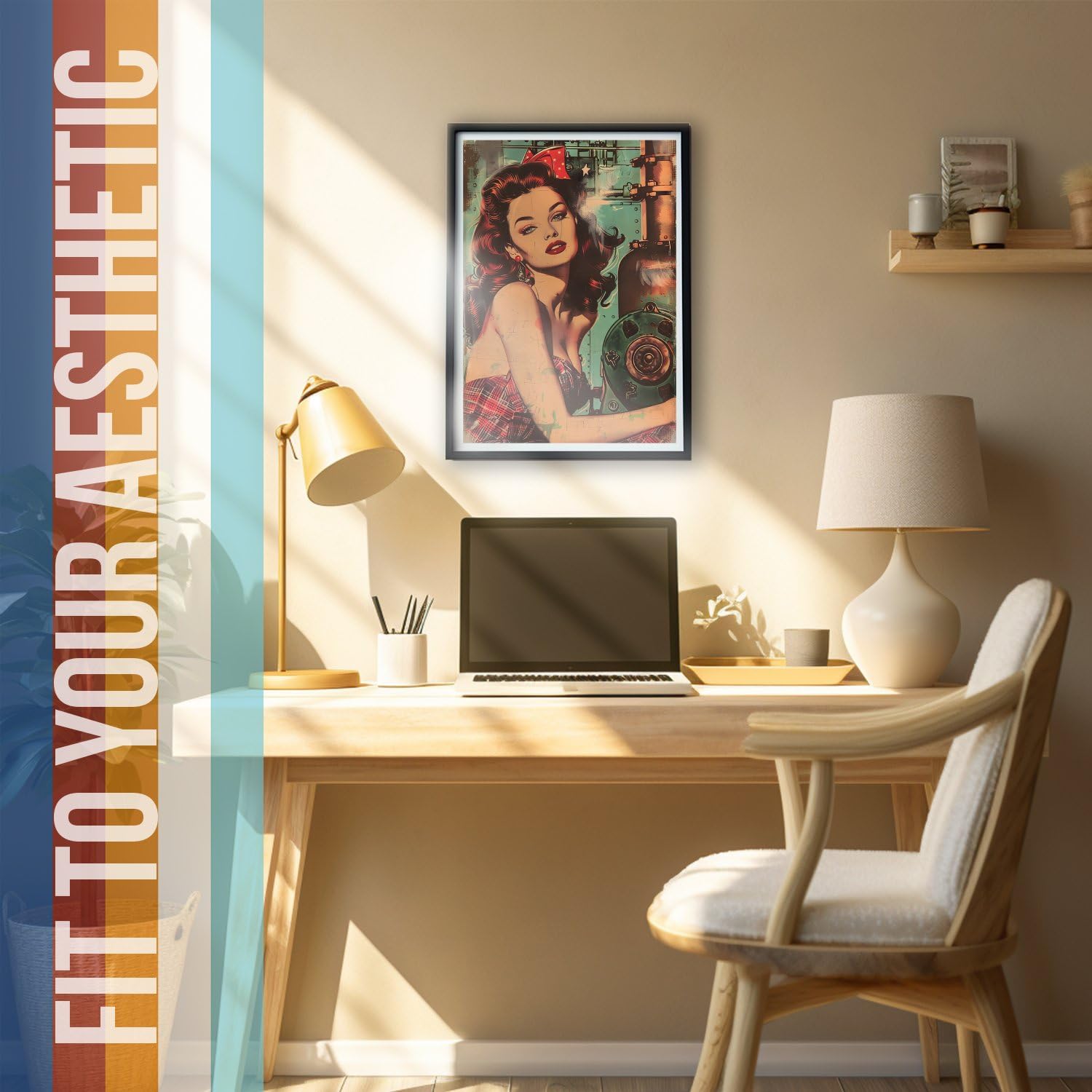 Amazon.com: Vintage Pin-Up Girl Poster - Retro Art Wall Decor
