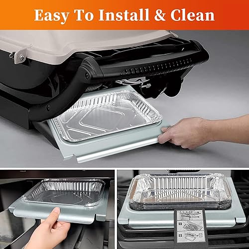 Miniatura 5 de 67047 Bandeja de captura de metal y revestimiento de aluminio 6415 para Weber Spirit I & II 200 y 300, Genesis I & II LX200300 Series, Bandeja de