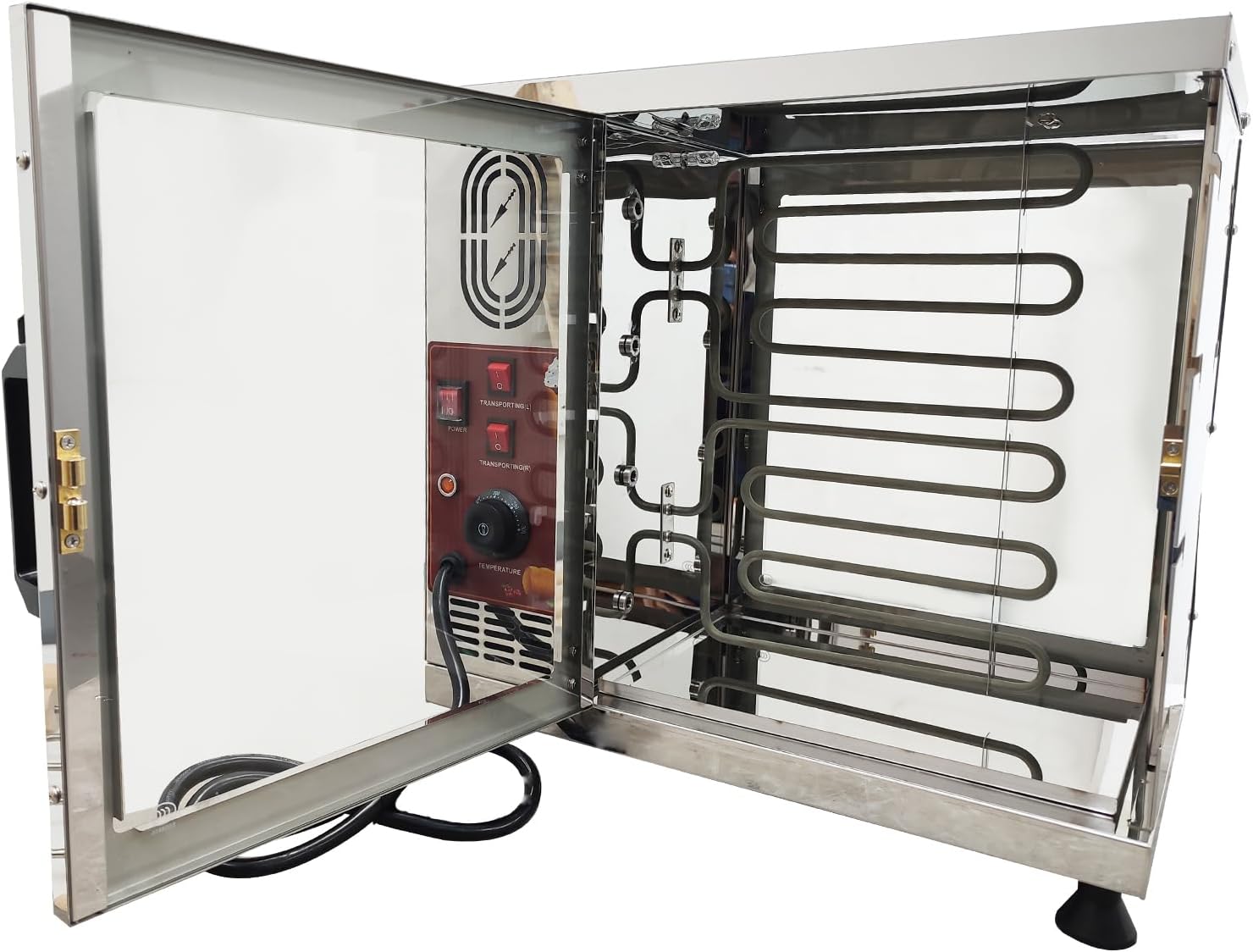 Commercial Ice Cream Cone Maker Chimney Cake Roll Oven Electric Ice Cream Cone Making Machine 8-Station Baking Station with 16pcs Roll Molds for Chimney Cake and Bread Rolls