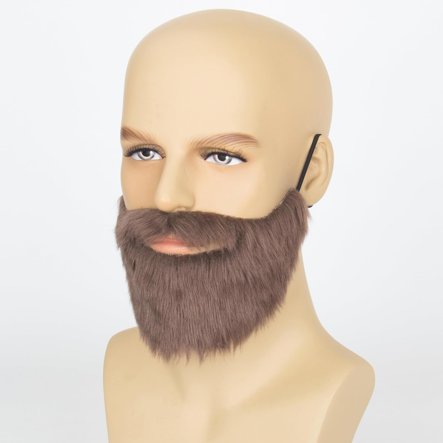 Yan Dream Men Fake Beard Adult False Mustache with Elastic Band Costume Facial Hair for Cosplay Party