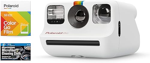 Polaroid Originals Bundle Go - Cámara instantánea con doble paquete de película de color y paño de microfibra