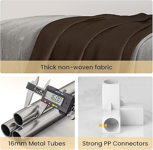 Miniatura 6 de Armario portátil con 4 cajones, 4 varillas para colgar, organizador de suéter de 67 pulgadas de alto, robusto y fácil organizador temporal de