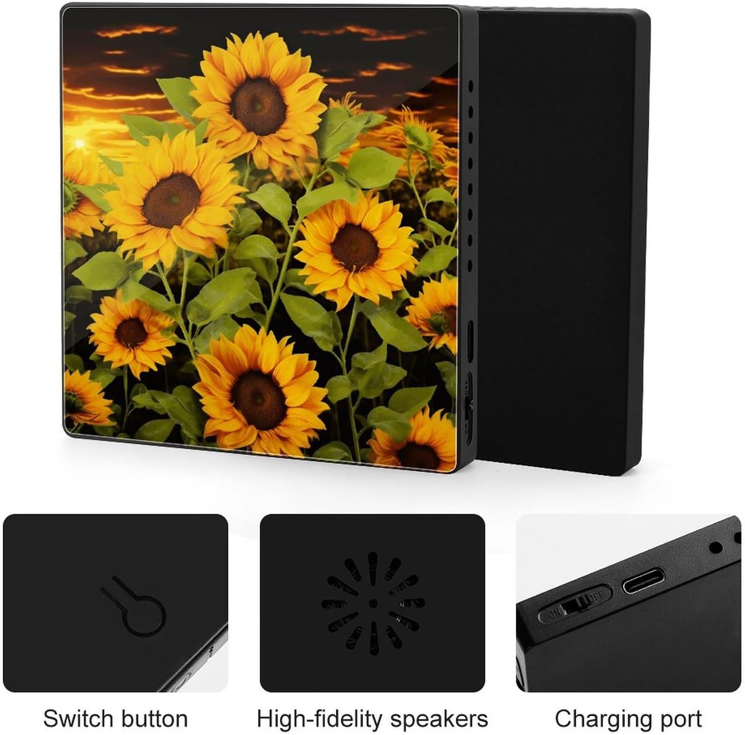 Music Fridge Magnet, Acrylic Magnetic Bluetooth Speaker MP3 Player image 4