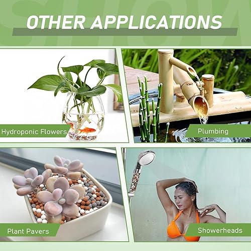 Miniatura 4 de Repuestos de cuentas para cabezal de ducha de 7.05 oz, repuesto mineral, filtro iónico para ducha filtrada (naranja, gris, blanco, negro)