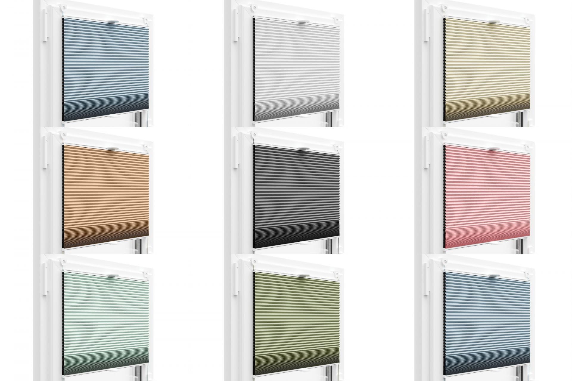 Store thermique en nid d'abeille 100 % occultant, 9 couleurs/80 tailles, store plissé gris, store vénitien (gris clair PM04, 115 x 120 cm)