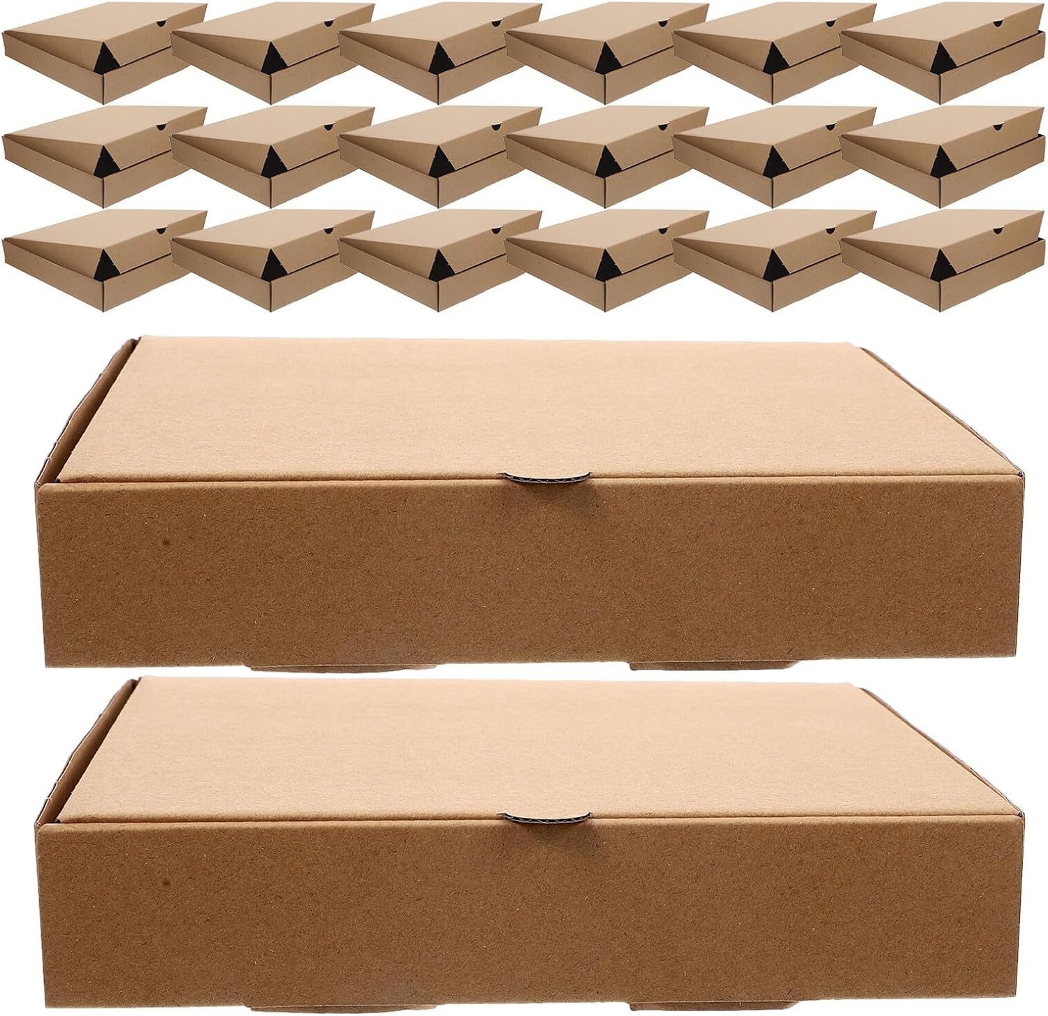 Uonlytech 30pcs 6-inch Kraft Paper Pizza Takeout Boxes, Thickened Folding Pizza Containers, Grease-resistant Food Packaging for Restaurants and Parties