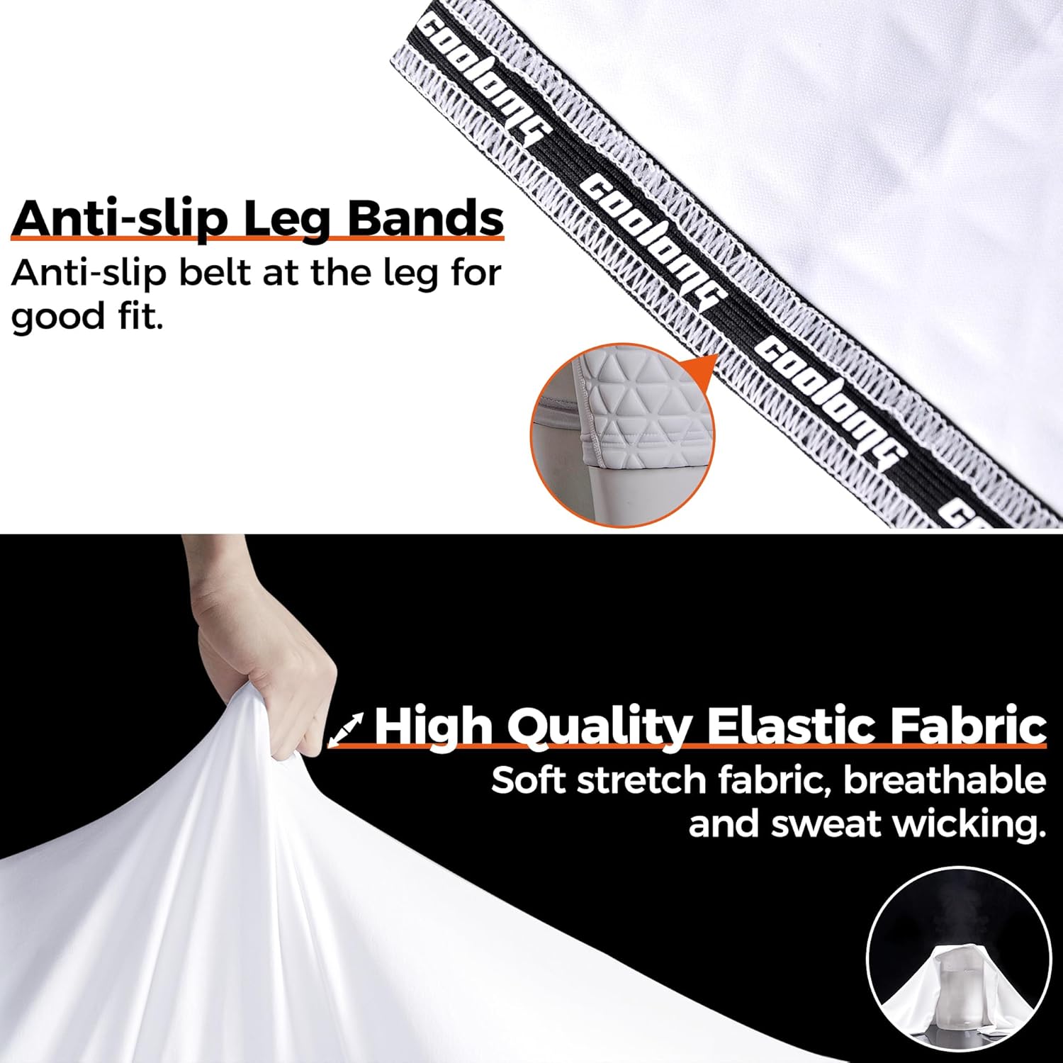 COOLOMG Men Adult Baseball Sliding Shorts with Foam Athletic Cup Padded Compression Short for Softball Football Hockey - Image 2