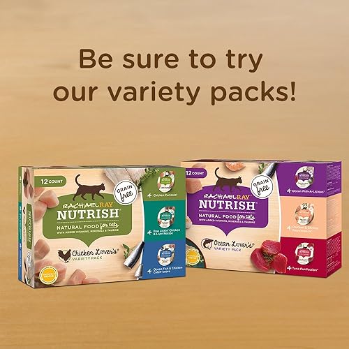 Miniatura 6 de Rachael Ray Nutrish - Alimento húmedo natural para gatos, receta Chicken Purrcata (purrcata de pollo); envase de 2.8 onzas (paquete de 12), libre de