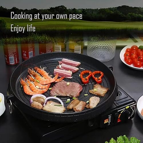 Miniatura 7 de Estufa de campamento portátil de combustible doble, parrilla de gas para acampar, accesorios de campamento al aire libre, resistente al viento,