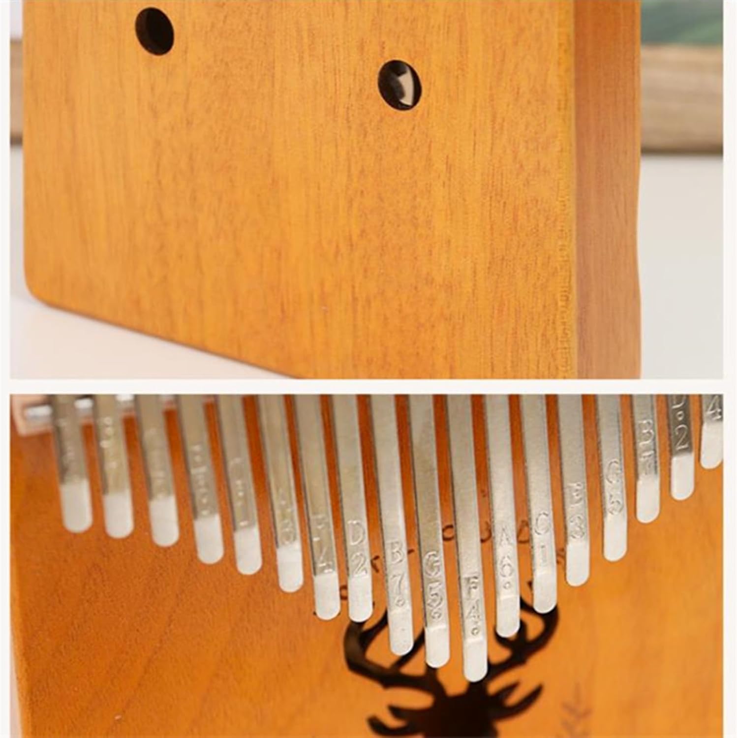 Thumb Piano 21 Tone Finger Piano Beginner for Piano Beginner(Brown 2)