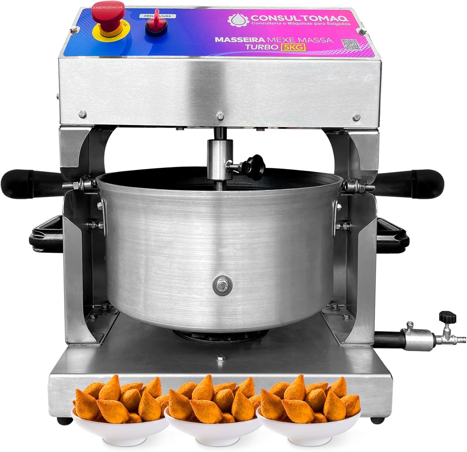 Dough Mixer 11lb - Dough Mixing Industrial Commercial Machine, Snack Maker - Mixes Up to 11lb/Cycle, High-Capacity, Pro Kitchens Standards - Stainless Steel