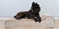 Vista 1 de Bully Beds Cama ortopédica para perros Cama de espuma viscoelástica para perros artríticos y ancianos Cama lavable a máquina con forro impermeable