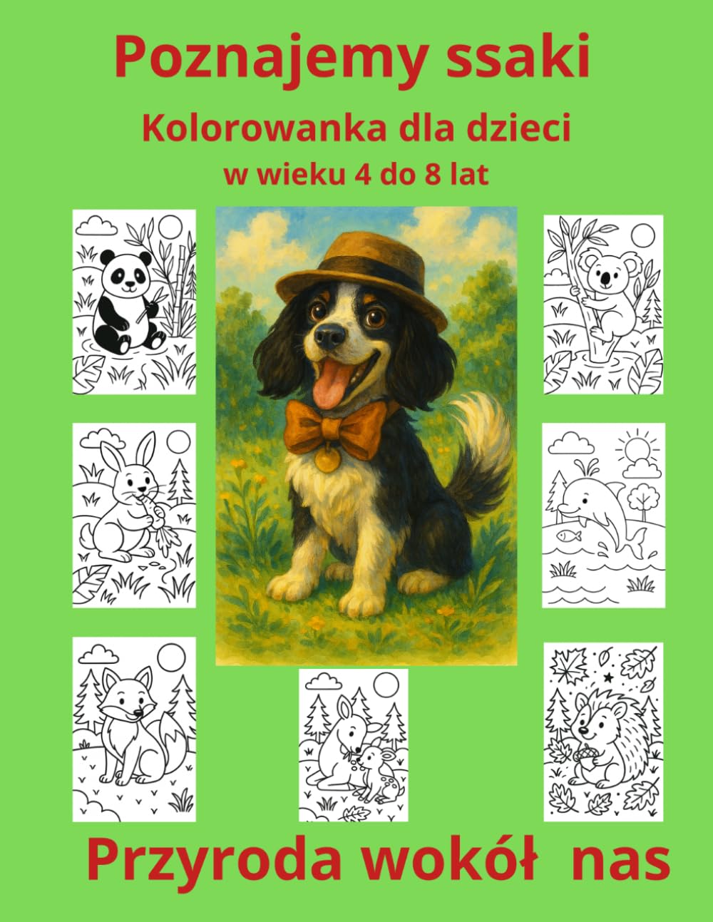 Poznajemy ssaki. Kolorowanka dla dzieci w wieku 4 do 8 lat. : Przyroda wokół nas. :