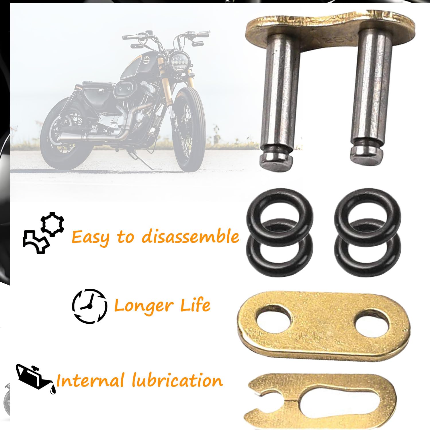 アリー　M&Mソマシードリンク Amazon.com: CSMATEYEAH 428 Chain Master Link O-Ring Seal