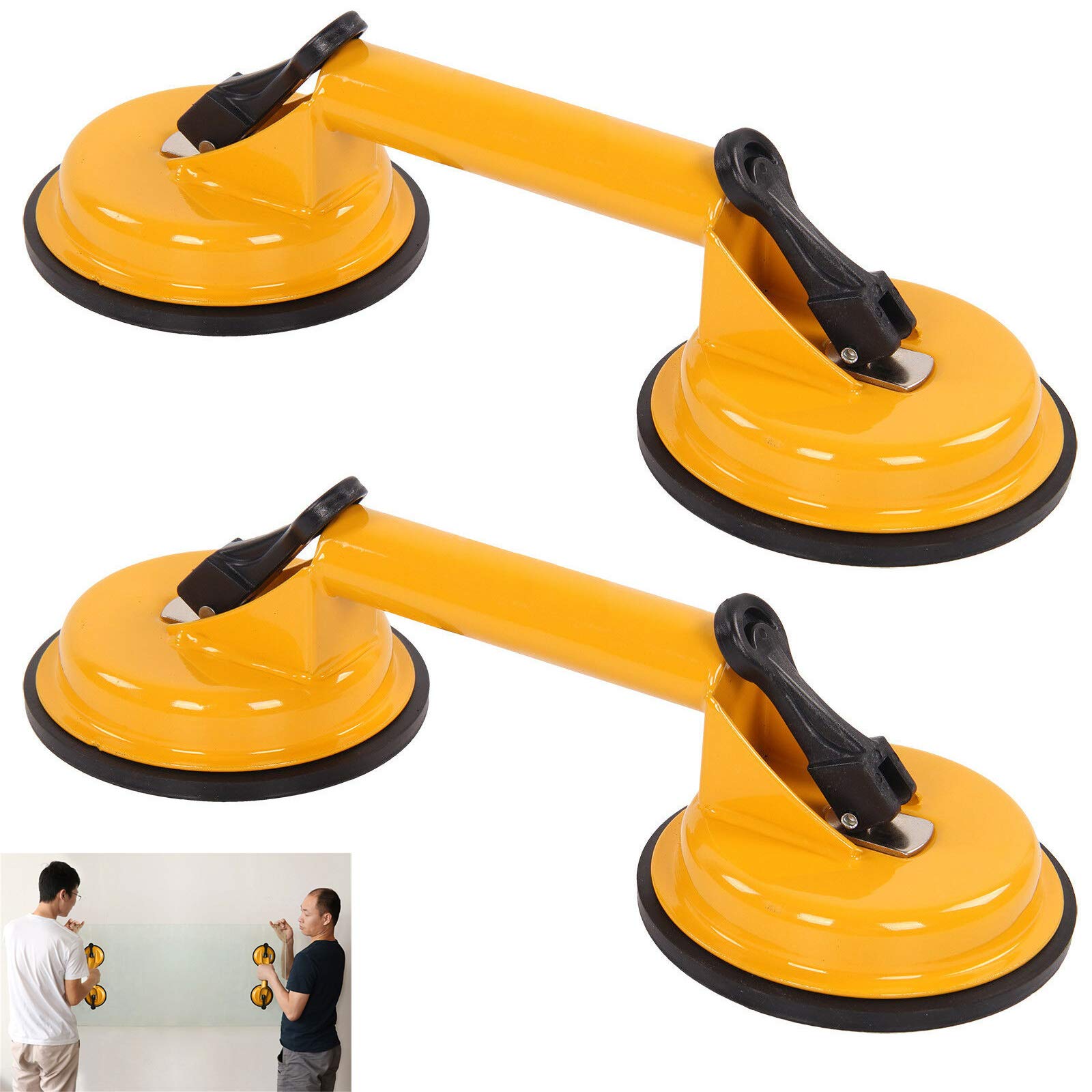 Buy KingSaid 2X Double Glass Suction Cups Heavy Duty Aluminum Double