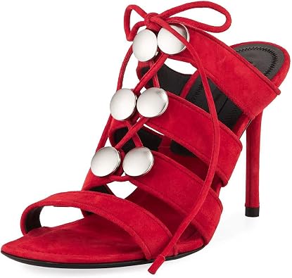 Alexander Wang Allegra Suede Strappy Mule Sandal 38.5