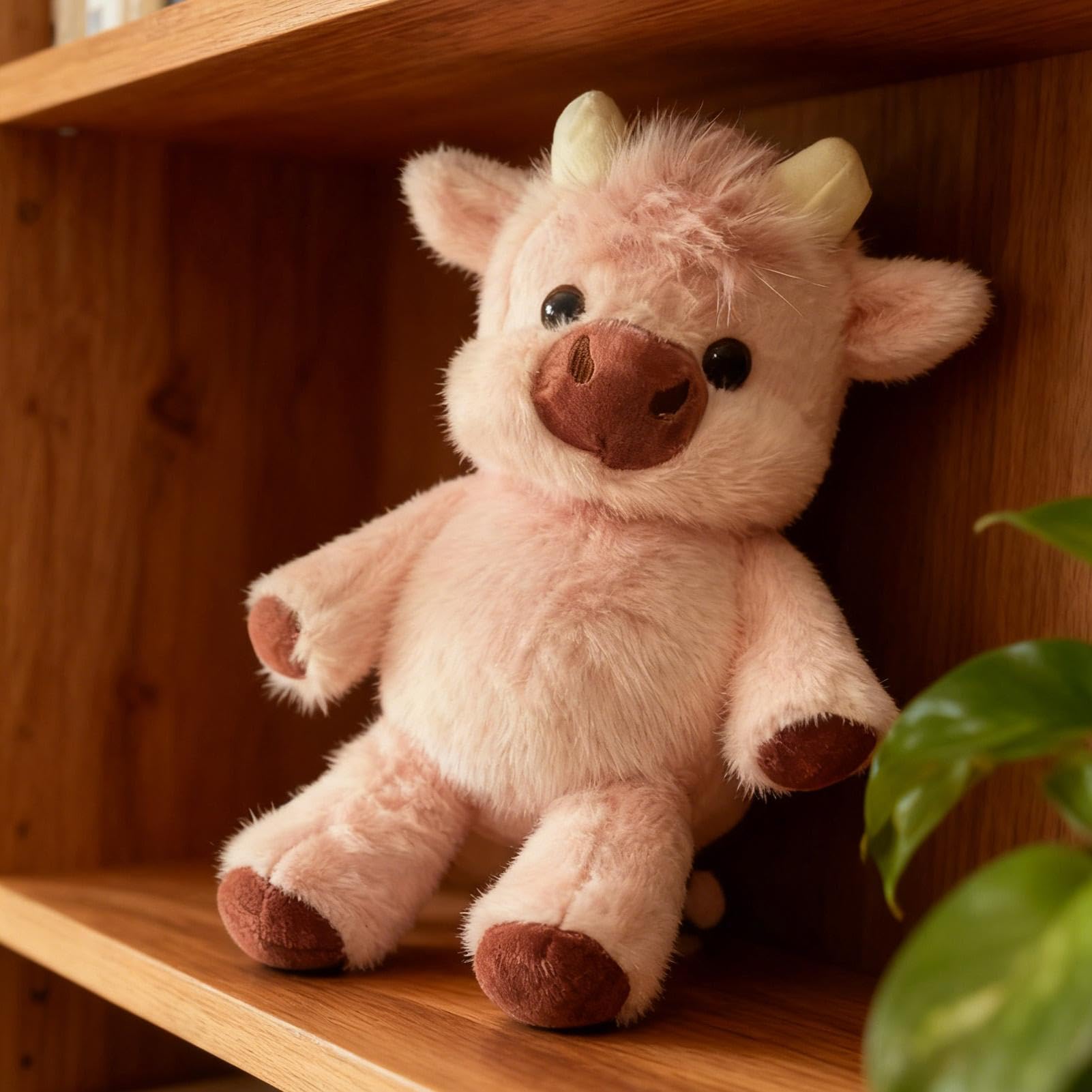 Peluche Muccas Che Corre, 45CM Peluche Di Muccas Delle Highlands, Adorabile Morbido Pelosa M-ucca Peluches Che Corre Animale, Alleviare Stress Animale Bambola Bovini Delle Highlands Peluches Cuscini