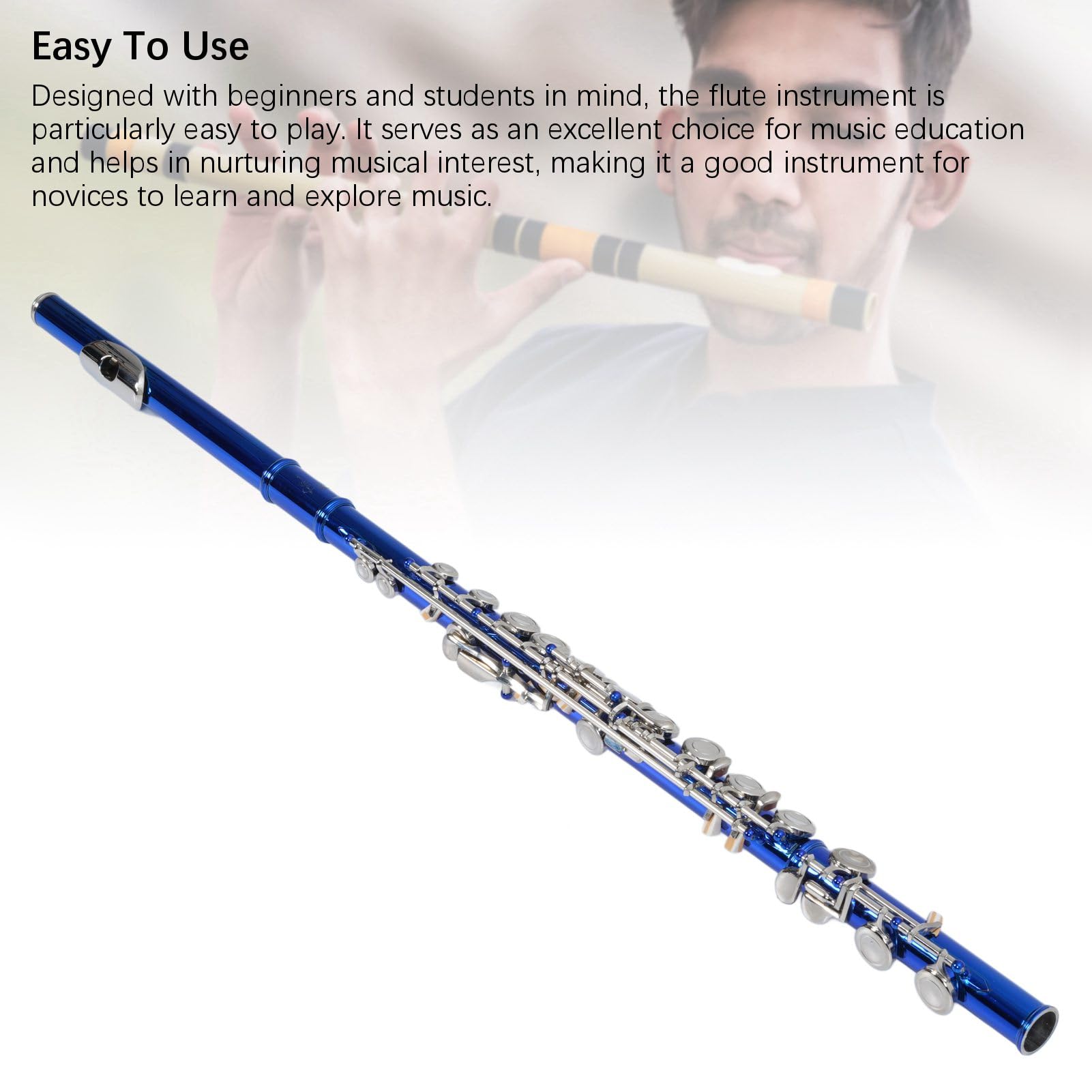 Ausla Flauta C de 16 Teclas, Material de Cuproníquel, Afinación Profesional, Tono Brillante, Perfecta para Principiantes y Estudiantes de Educación Musical