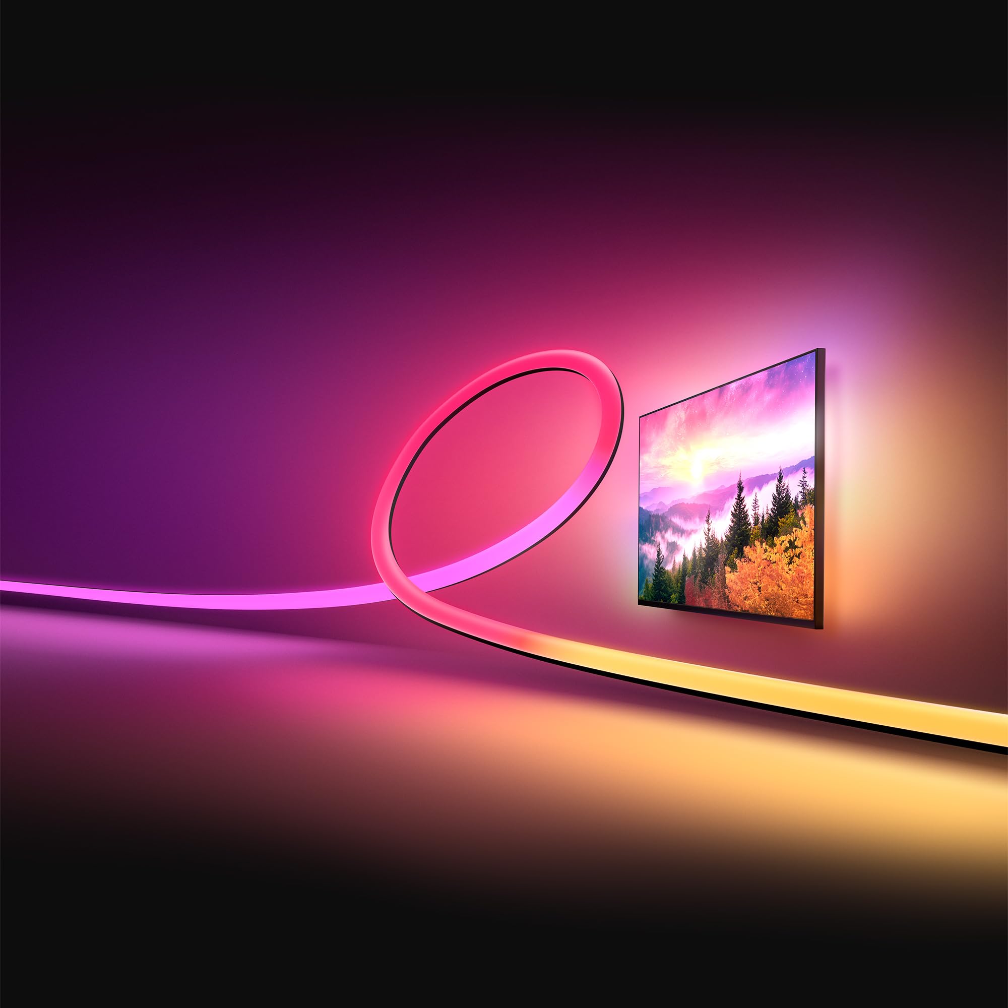 Amazon | Philips Hue TV テープライト Pro 65インチ | ロープライト