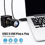 SVPRO 1080P USB Webcam with Telephoto 5-50mm Lens, Full HD Computer Camera 100fps/60fps/30fps for Windows/Mac/Linux/Android
