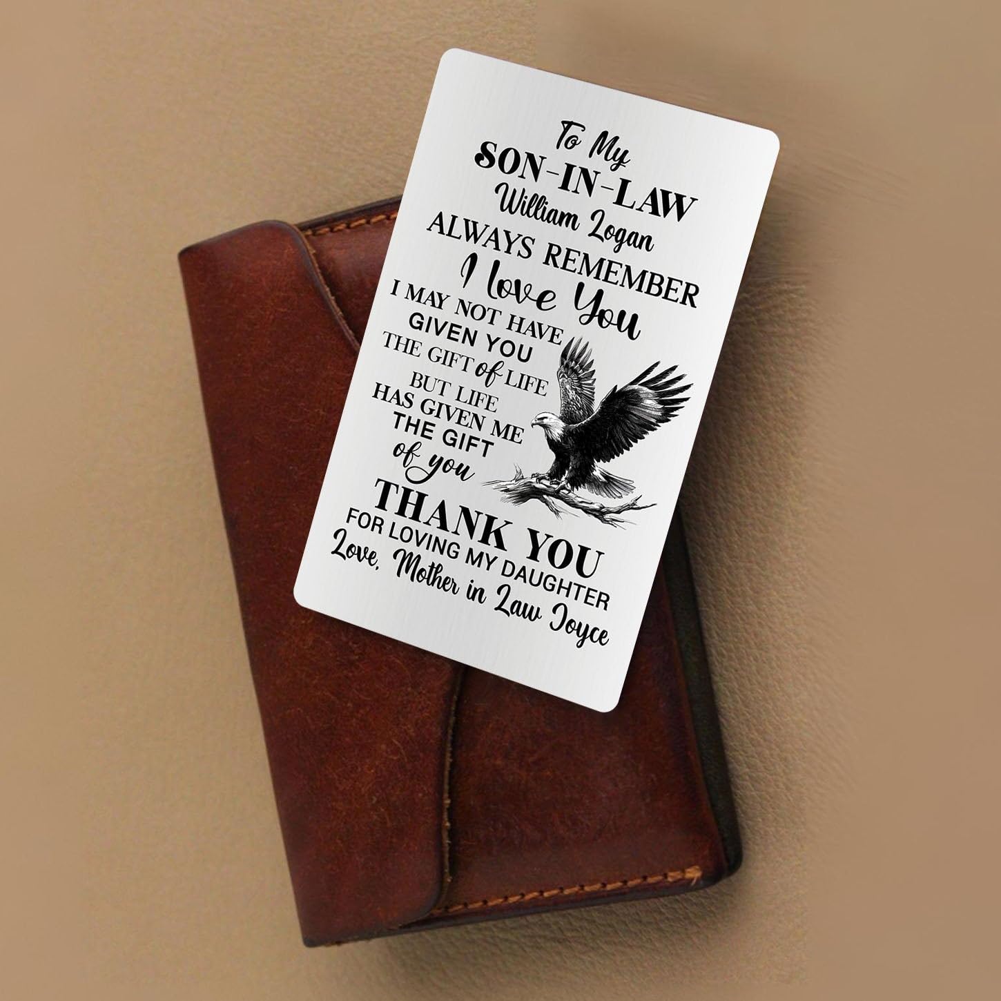 Qiliji Father's Day Card For Son In Law, Son-In-Law Birthday Card, Father's Day - View #3