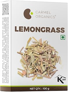 Carmel Organics Lemongrass Whole 100 gm | Makes 50+ Cups of Herbal Tea | Natural | No Added Preservatives | Chukku Khasi" Price In India