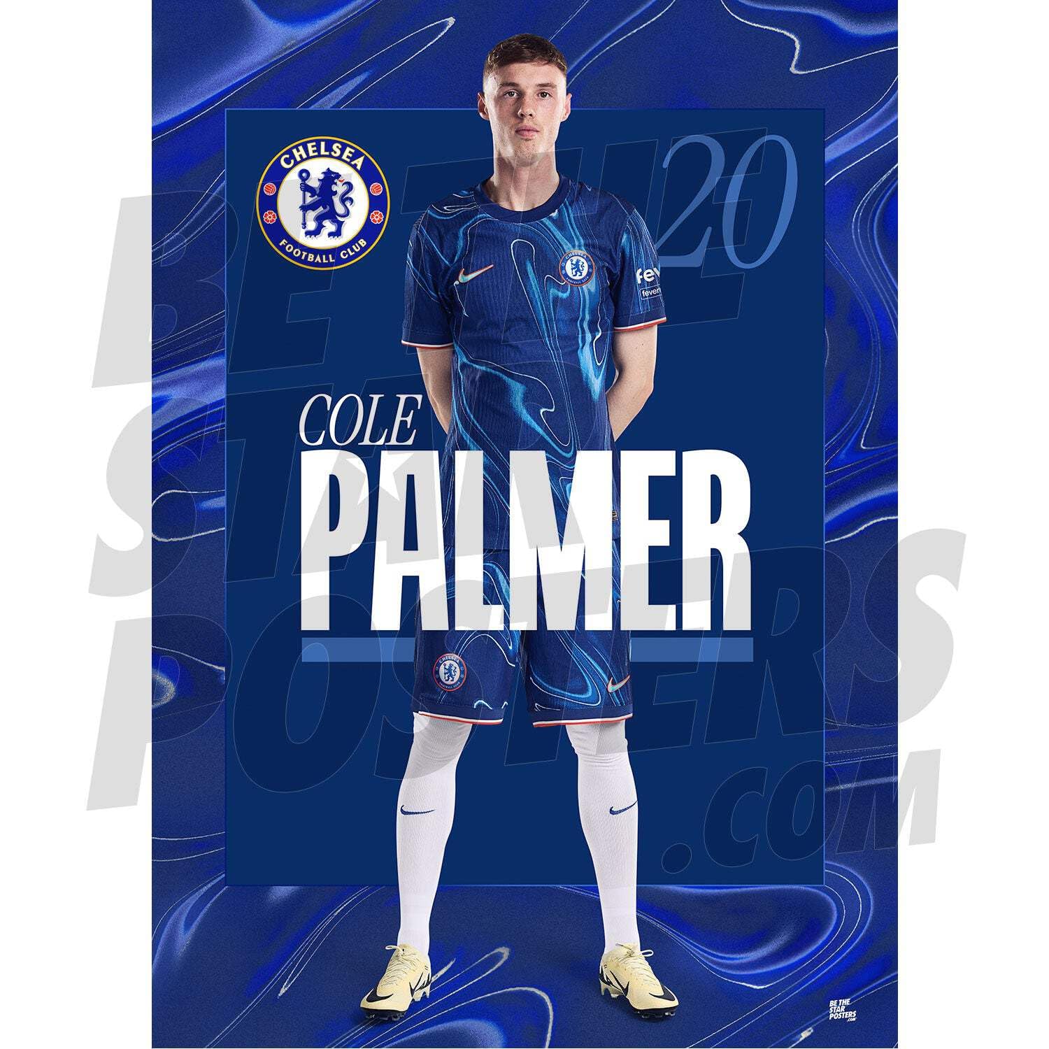 Chelsea FC Palmer 24/25 Headshot Poster Unframed A4