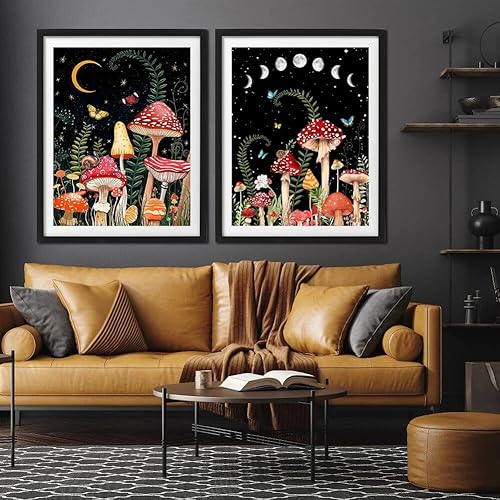 Miniatura 3 de CHUNXIA Paquete de 2 pinturas por números para adultos, principiantes y niños, pintura fácil por números, kits de pintura por números, luna y