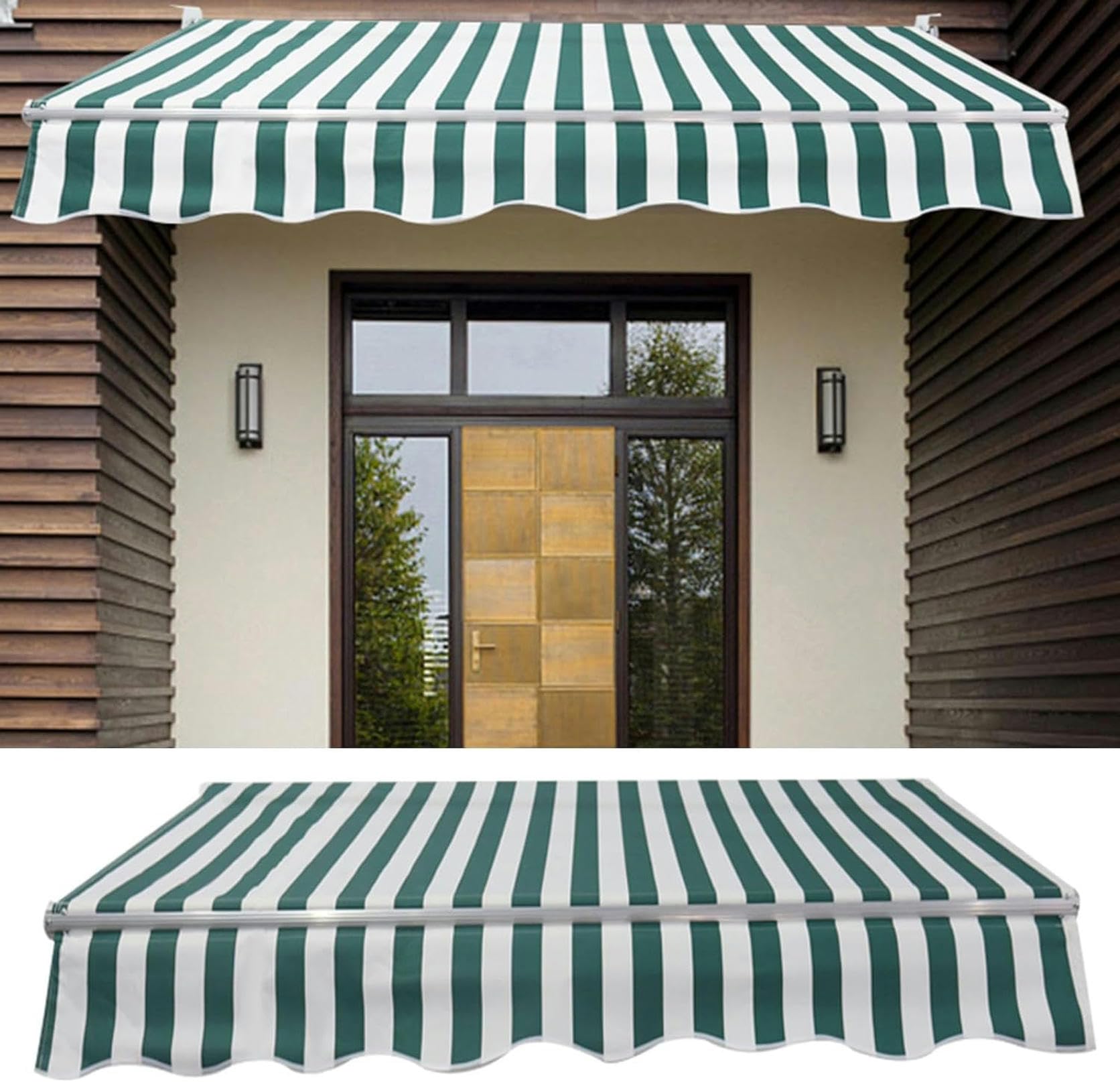 Toile d'ombrage de remplacement en polyester résistant aux UV pour toit d'auvent rétractable