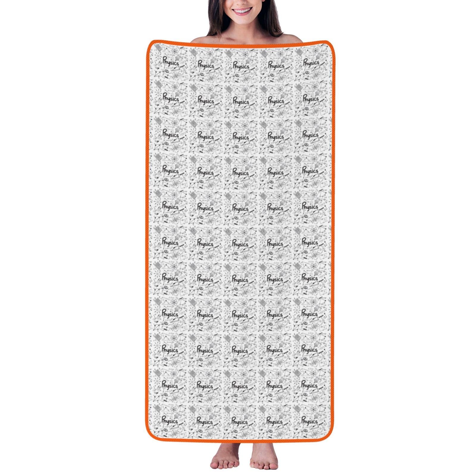 JBJGKHLP Physics Print Print Women Men Couples Coral Velvet Bath Towel Ultra-Soft For Home Bathroom Travel